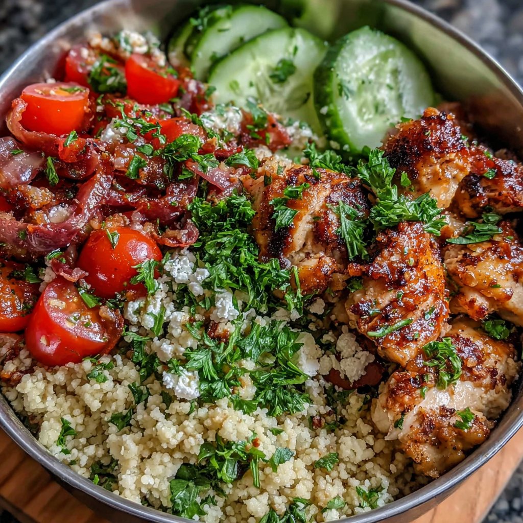 Mediterranean Chicken Couscous Bowl
