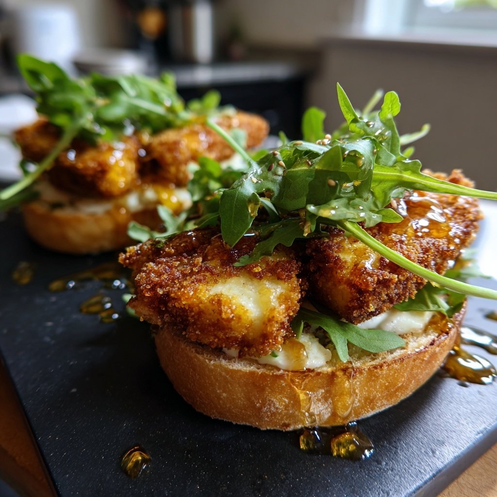 Halloumi Sliders with Honey Drizzle