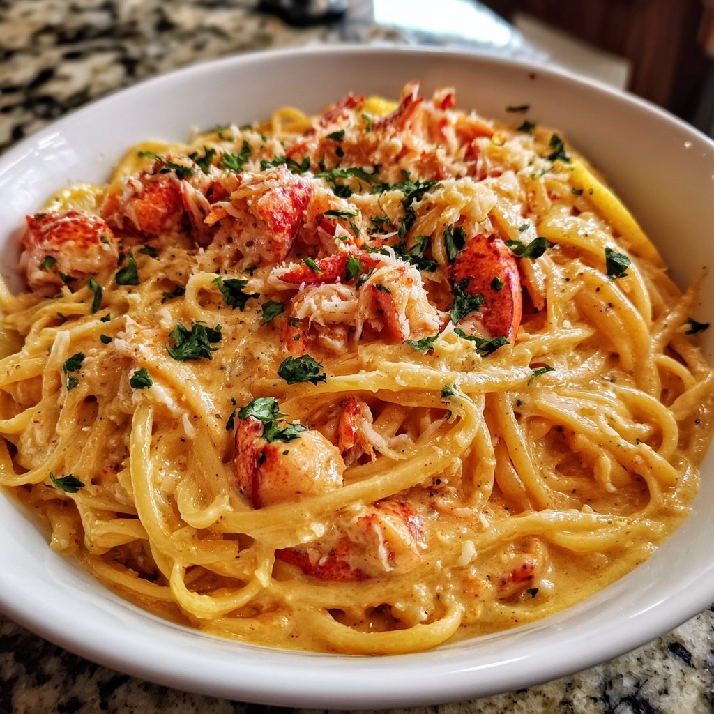 Creamy Lobster Pasta for Two