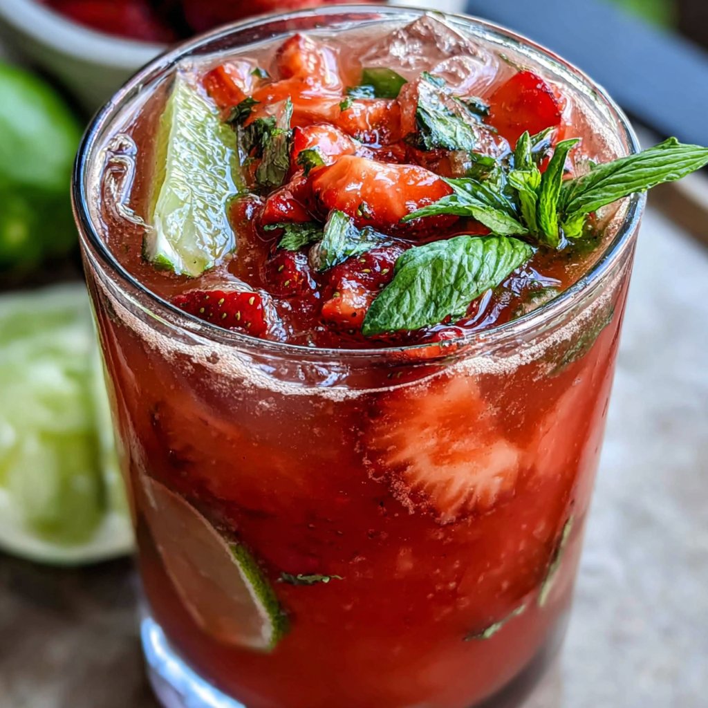 Strawberry Lime Spring Drink