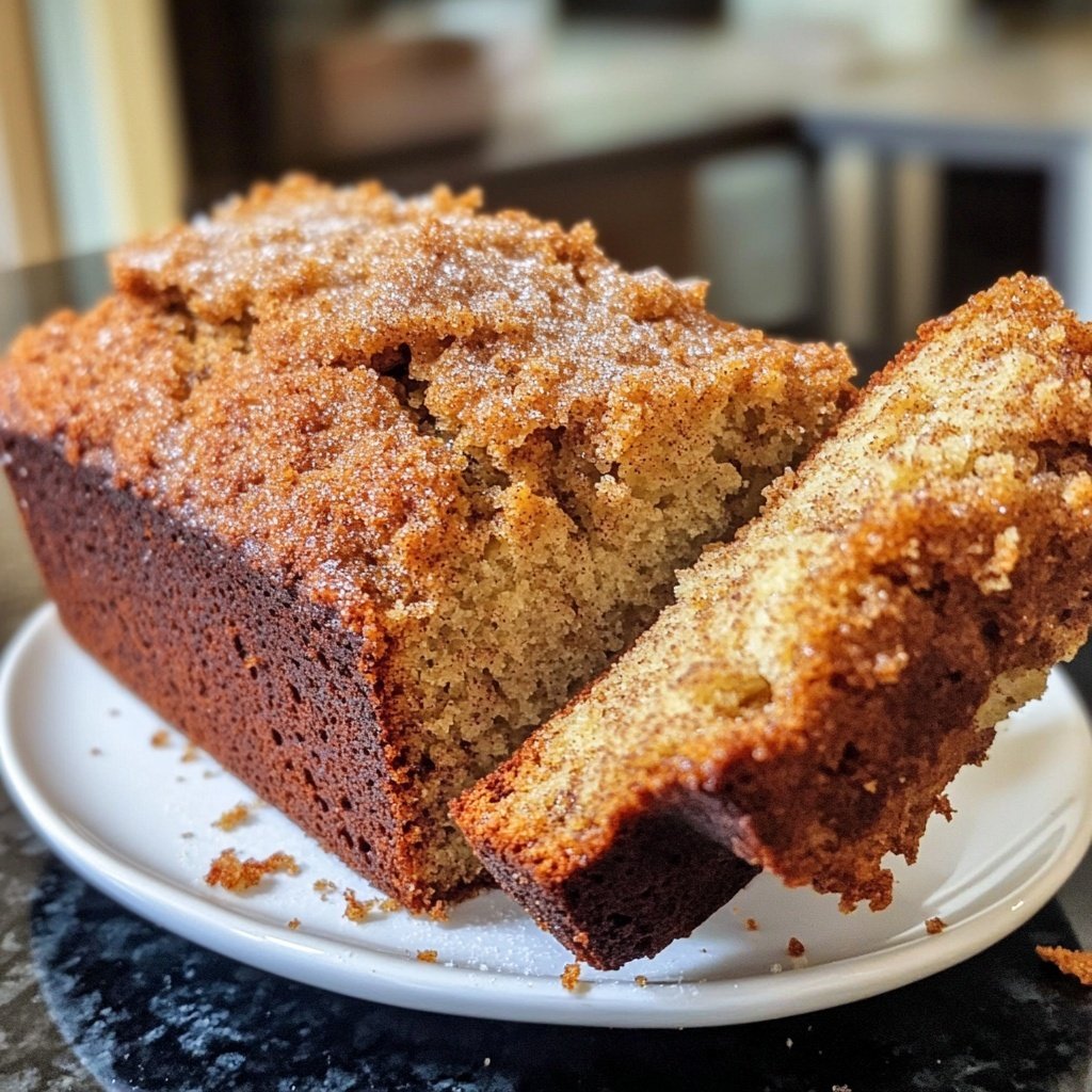 Banana Bread with Cinnamon Sugar Topping Recipe