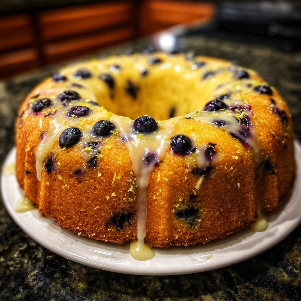 Lemon Blueberry Yogurt Tea Cake