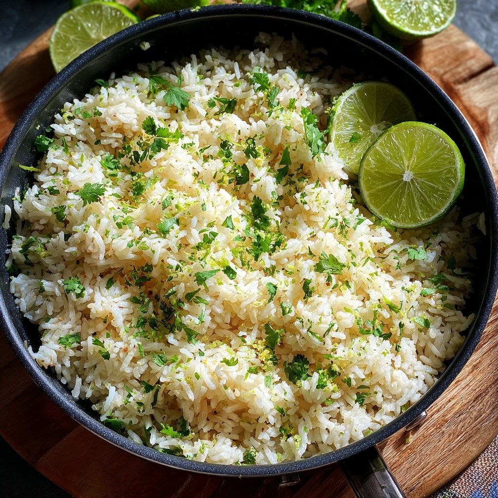 Jamaican Garlic Lime Rice Skillet