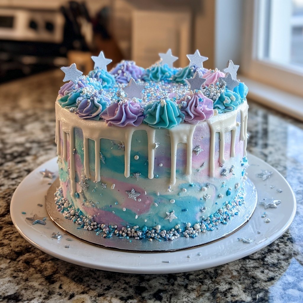 Simple Pisces Birthday Cake