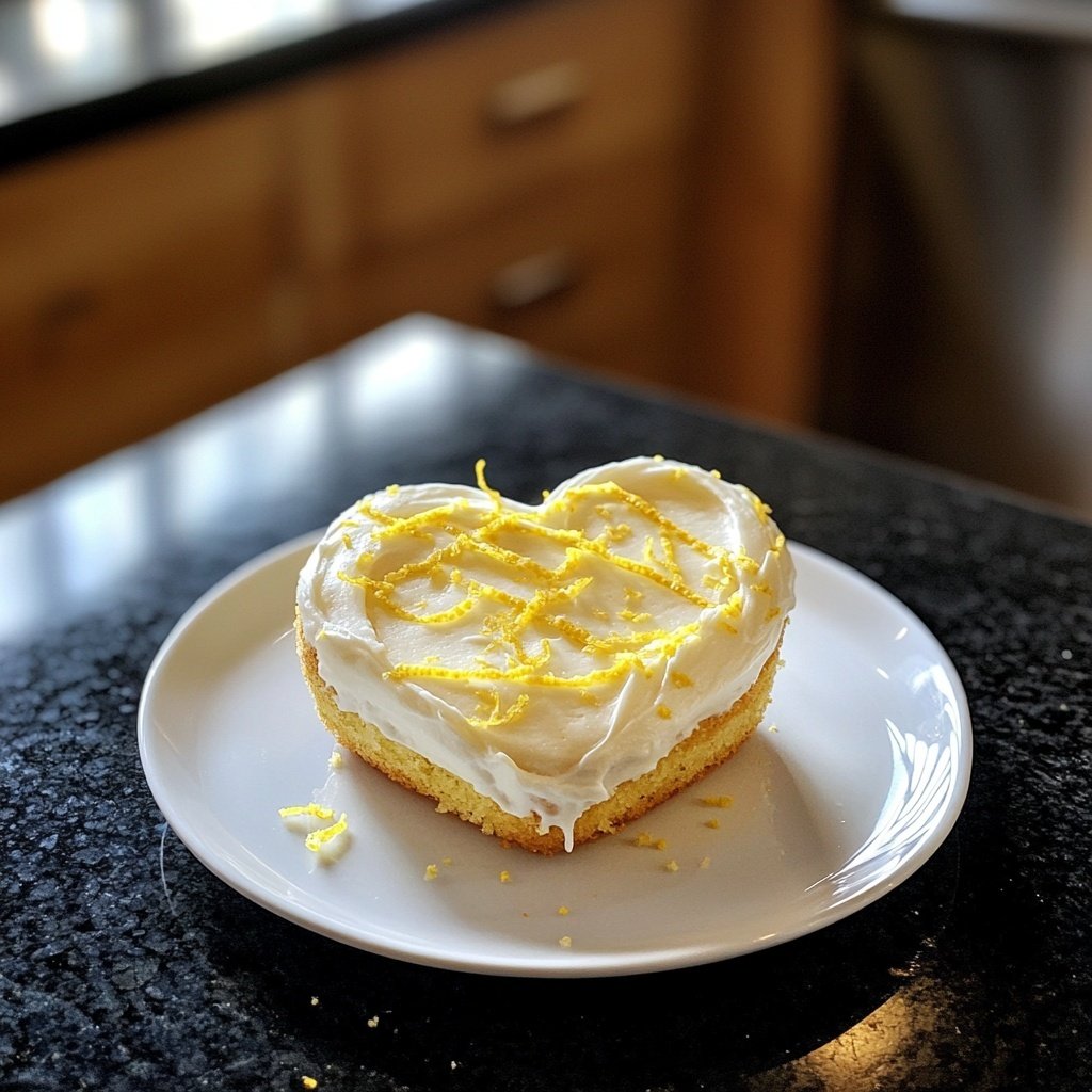 Mini Heart Cake with Lemon Cream