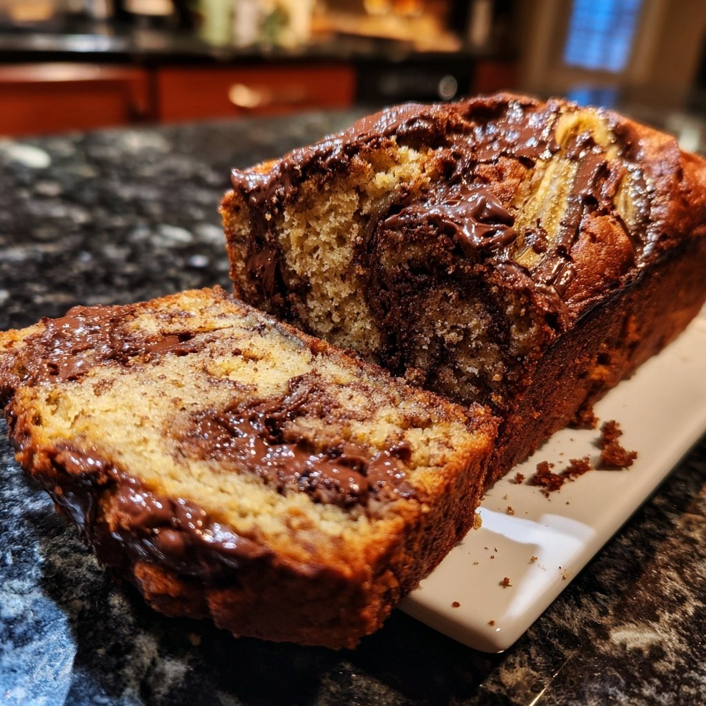 Banana Bread with Nutella Swirl Recipe