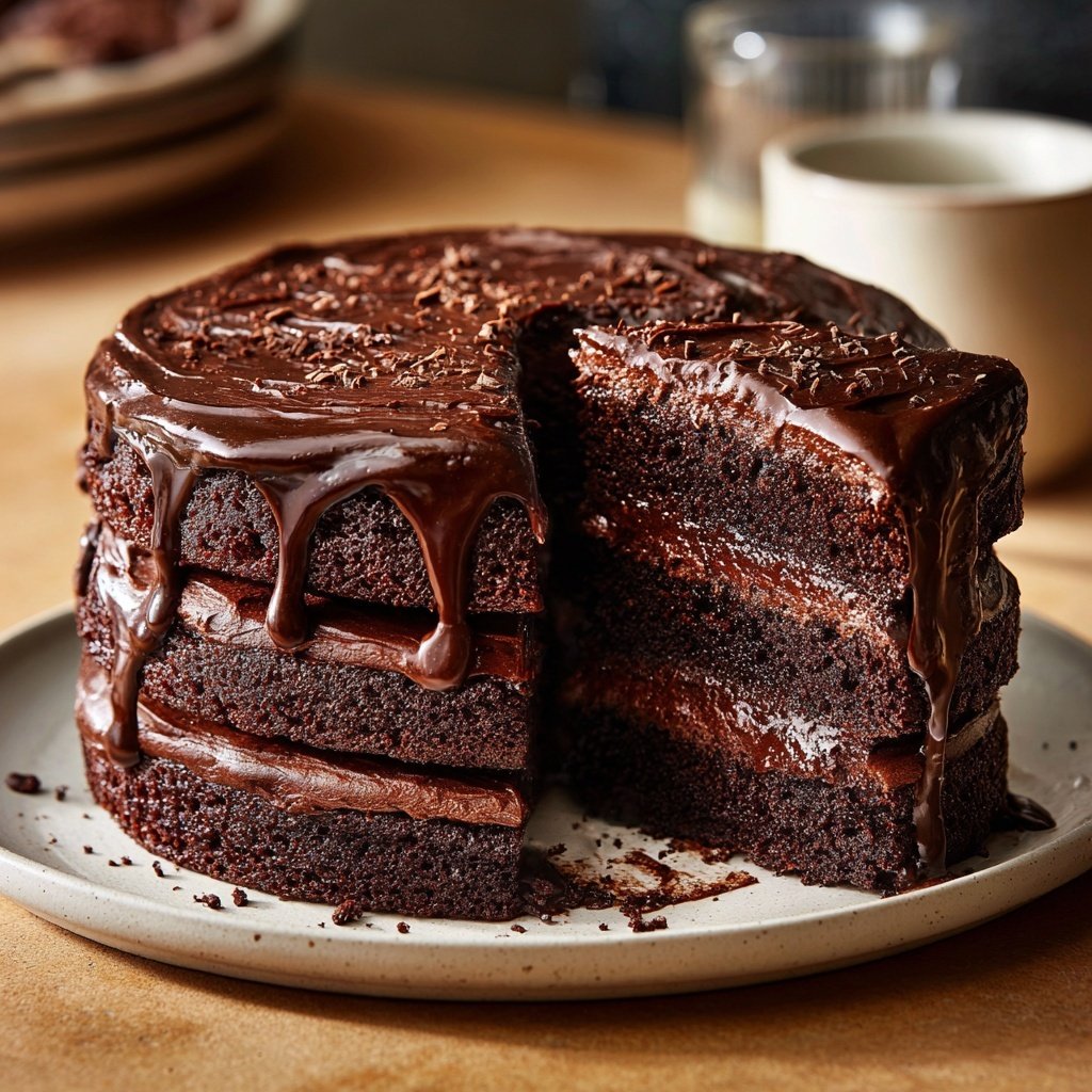 Chocolate Cake With Sour Cream Frosting