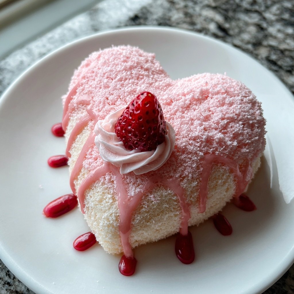 Mini Heart Cake with Strawberry Honey Cream