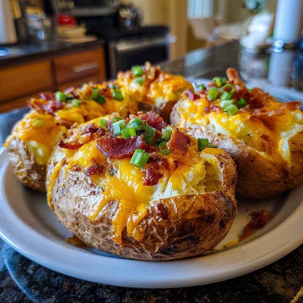 Super Bowl Food Baked Stuffed Potatoes