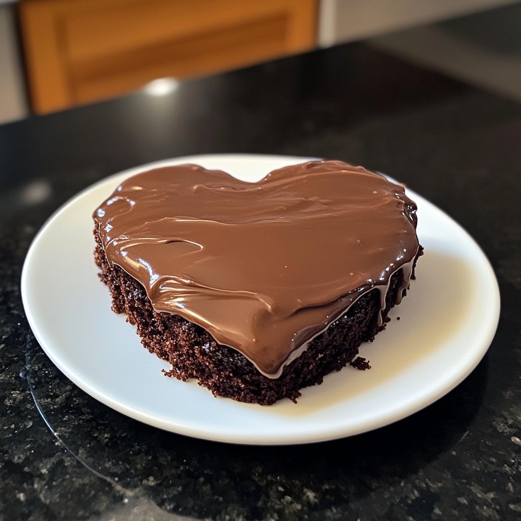 Mini Heart Cake with Chocolate Ganache