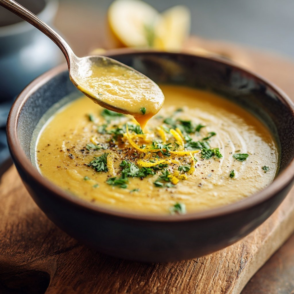 Creamy Lemon Lentil Soup