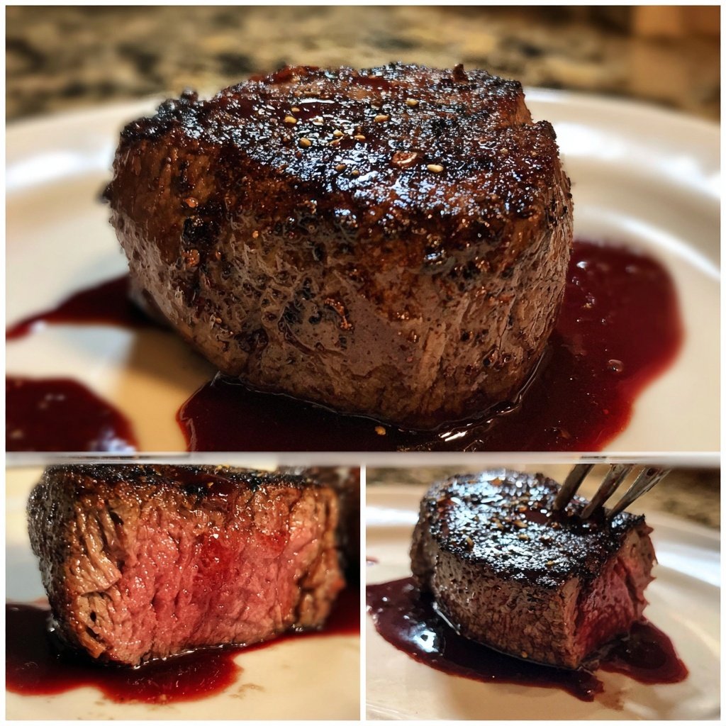 Filet Mignon with Red Wine Reduction
