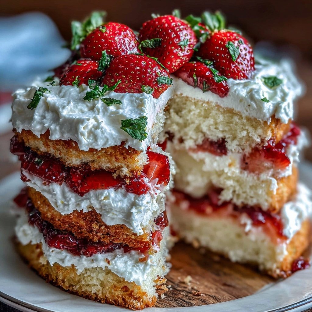 Classic Strawberry Shortcake With Fresh Cream
