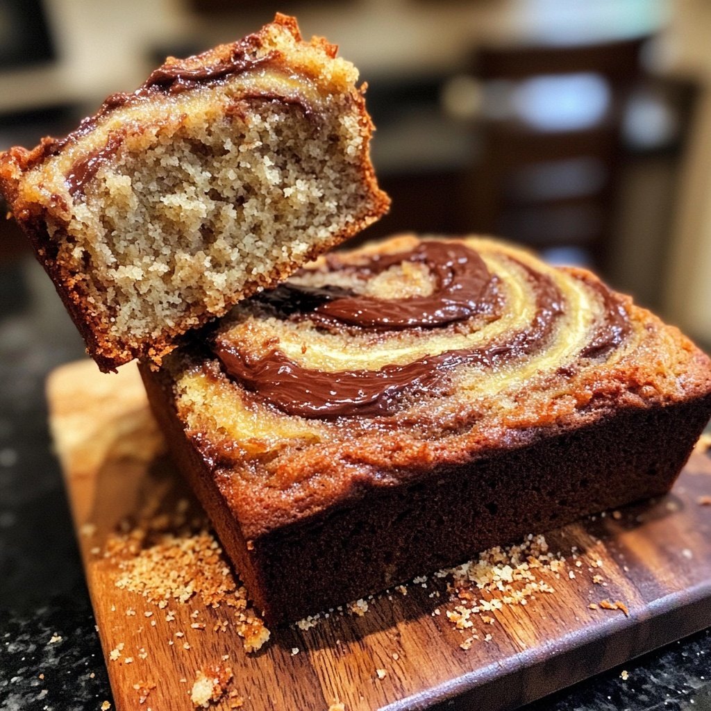 Banana Bread with Nutella Swirl Recipe