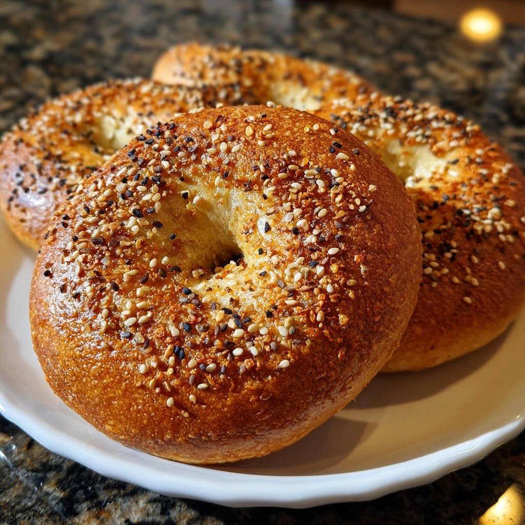 Air Fryer Protein Bagels