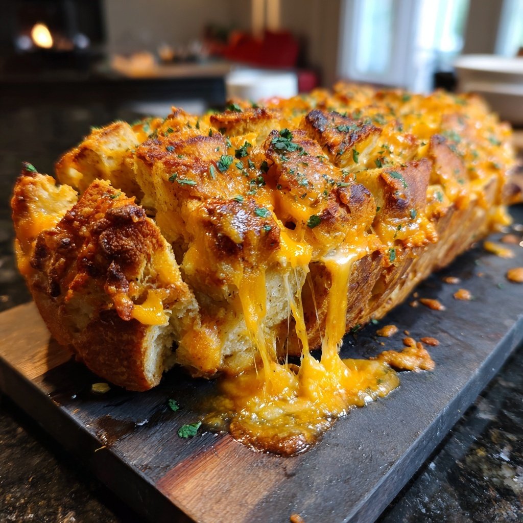 Super Bowl Party Food Cheesy Pull Apart Bread